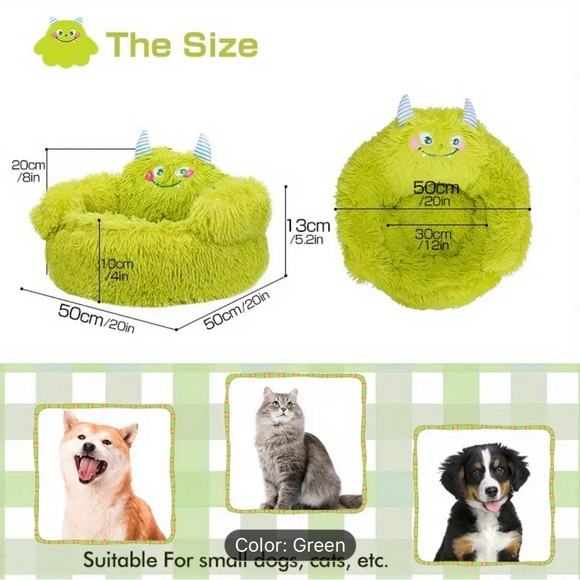 Green Monster Pet Bed - Picture 3 of 5